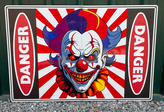 Danger Clown Carnival Sign