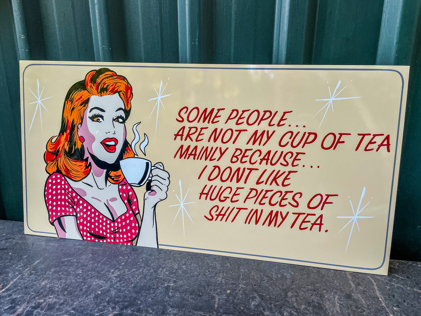 Hand painted sign decor