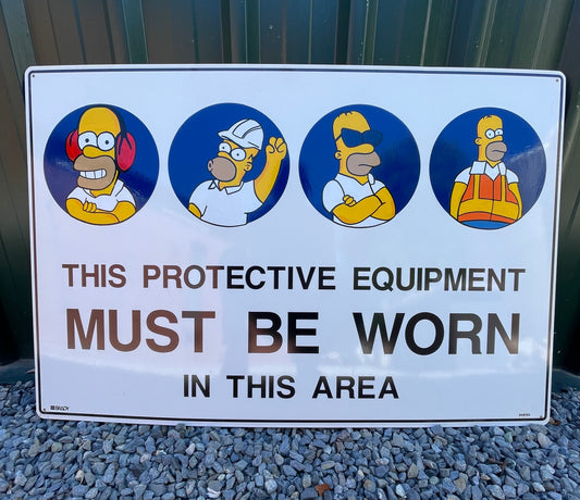 Homer Simpson Safety Sign