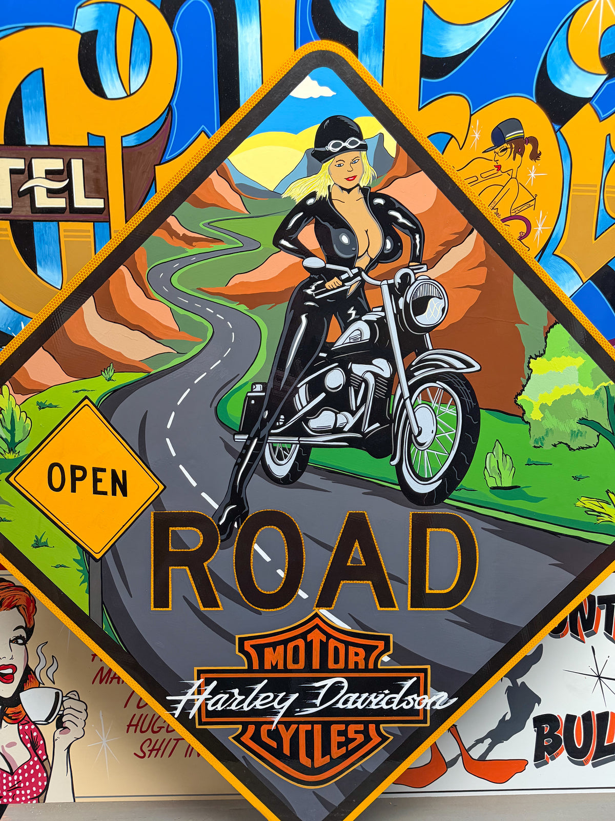 Biker Girl road sign